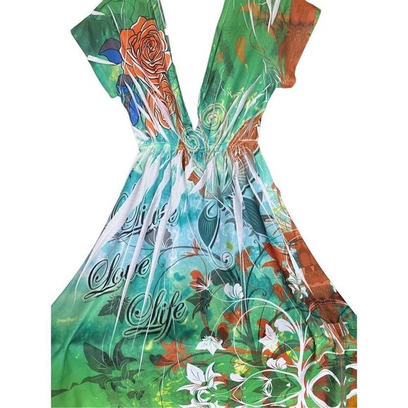 Tiki Palm Women’s Cover Up Dress SZ M - Picture 3 of 8